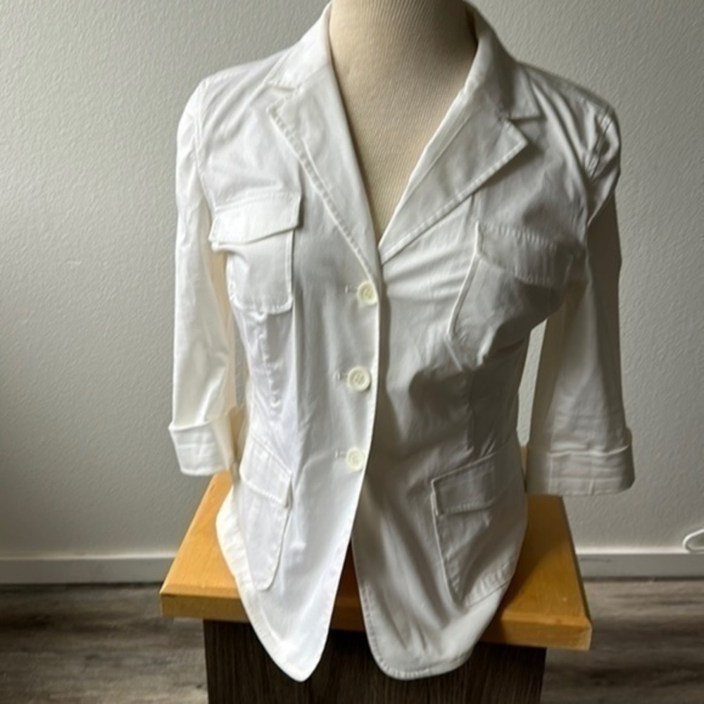 Charter club jacket, lightweight women’s white button up size XL